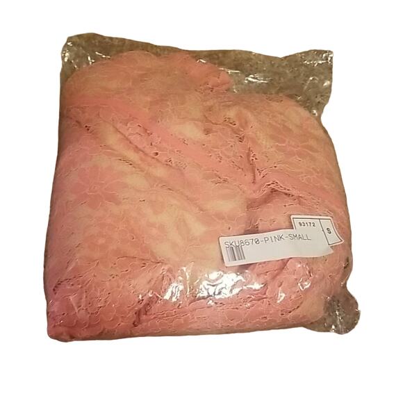 Andree pink Lace maxi bodycon dress women's small - Picture 3 of 3